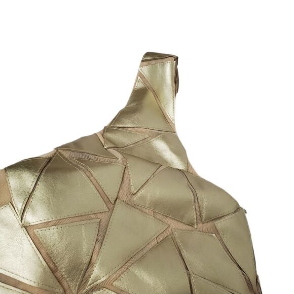 Aidan Mattox Geometric Applique Tulle Sheath Dress - Picture 5 of 14